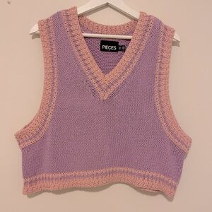 PIECES COTTON CANDY SWEATER VEST